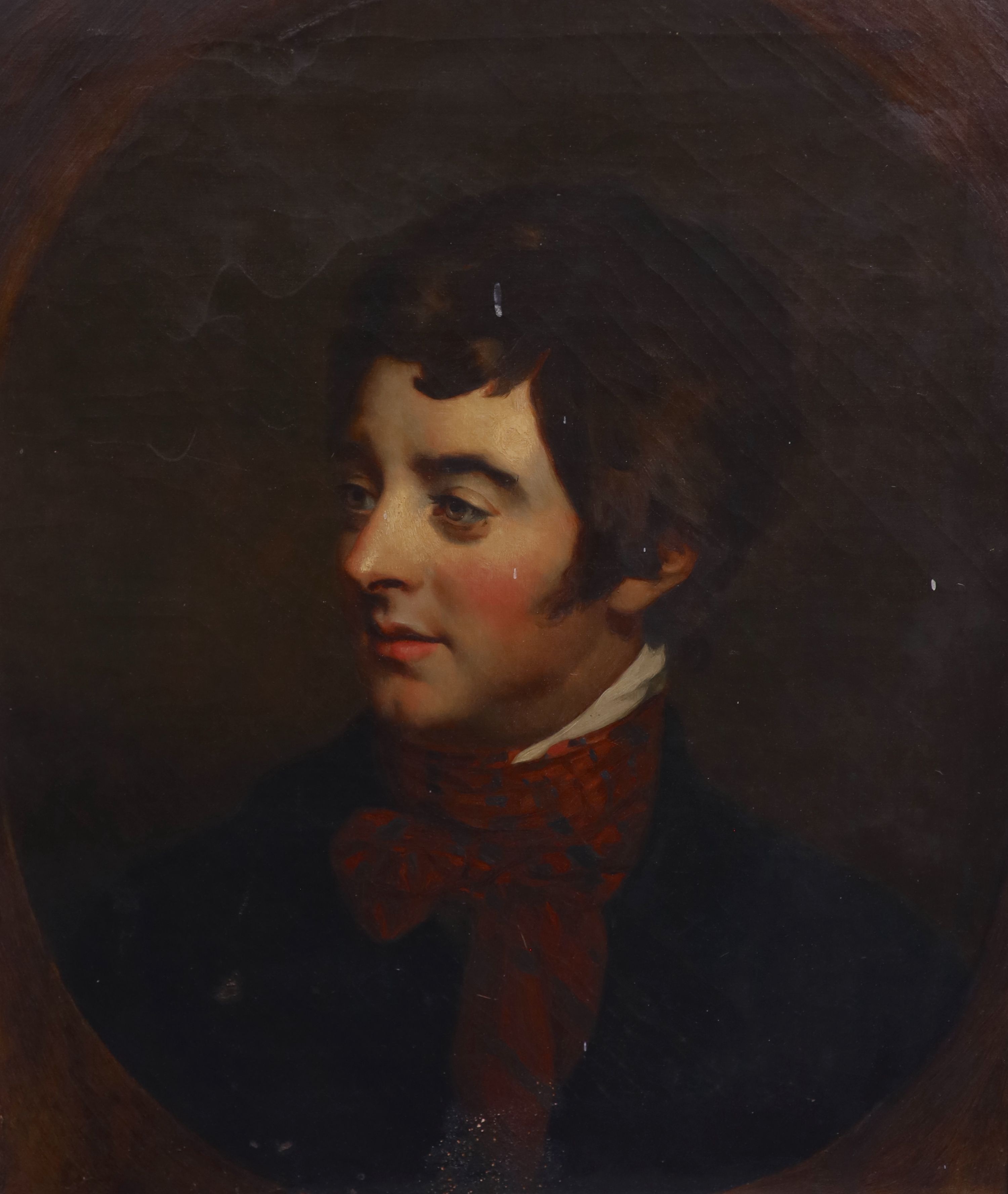 Attributed to Hugh Douglas Hamilton (1734-1808), Portrait of Lord Edward Fitzgerald, oil on canvas, 60 x 50cm